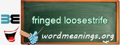 WordMeaning blackboard for fringed loosestrife